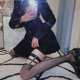 Litlookz Studio Grunge Fishnet Thigh High Socks, view 2