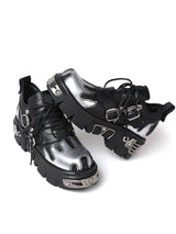Litlookz Studio Grunge Flame Chunky Platform Shoes, view 4