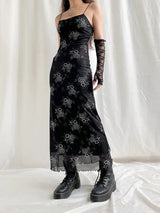Litlookz Studio Grunge Floral Mesh Midi Dress, view 2