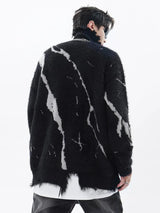Litlookz Studio Grunge Fluffy Lace Up Sweater, view 2
