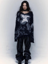 Litlookz Studio Grunge Fuzzy Sweater, view 2