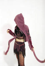 Litlookz Studio Grunge Gothic Skull Hooded Cardigan, view 3
