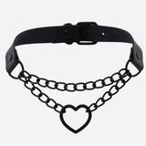 Litlookz Studio Grunge Heart Belted Choker Necklace, view 2