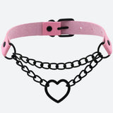 Litlookz Studio Grunge Heart Belted Choker Necklace, view 5
