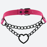 Litlookz Studio Grunge Heart Belted Choker Necklace, view 6