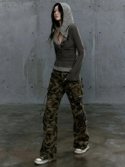Litlookz Studio Grunge Hooded Top