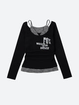 Litlookz Studio Grunge Layered Top, view 4