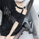 Litlookz Studio Grunge Make Up Heart Long Tee, view 3
