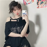 Litlookz Studio Grunge Make Up Heart Long Tee, view 6
