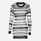 Litlookz Studio Grunge Open Weave Knitted Mini Dress, view 4