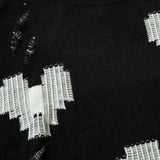 Litlookz Studio Grunge Pixel Hearts Knitted Sweater, view 4