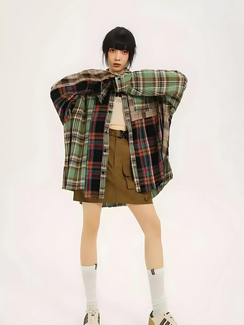 Litlookz Studio Grunge Plaid Shirt