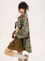 Litlookz Studio Grunge Plaid Shirt, view 2