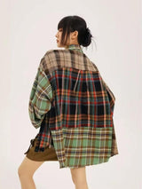 Litlookz Studio Grunge Plaid Shirt, view 3