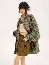 Litlookz Studio Grunge Plaid Shirt, view 4