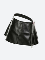 Litlookz Studio Grunge Pleated Zipper Slit Micro Mini Skirt, view 4