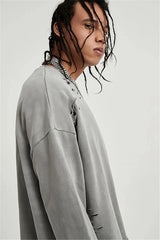 Litlookz Studio Grunge Ripped Layered Sweatshirt, view 3