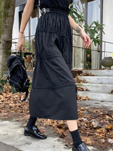 Litlookz Studio Grunge Ruched Midi Skirt, view 4