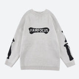 Litlookz Studio Grunge Skeleton Knitted Sweater, view 5