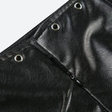 Litlookz Studio Grunge Spiked Faux Leather Mini Skirt, view 3