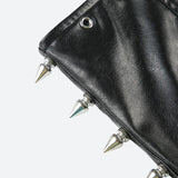 Litlookz Studio Grunge Spiked Faux Leather Mini Skirt, view 4