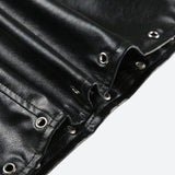 Litlookz Studio Grunge Spiked Faux Leather Mini Skirt, view 5