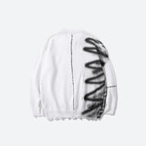 Litlookz Studio Grunge Spray Paint Distressed Knitted Sweater, view 4