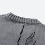 Litlookz Studio Grunge Spray Paint Distressed Knitted Sweater, view 5