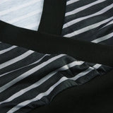 Litlookz Studio Grunge Striped Wrap Crop Top, view 4