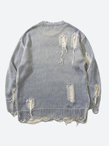 Litlookz Studio Grunge Tasseled Distressed Sweater, view 2