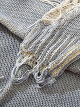 Litlookz Studio Grunge Tasseled Distressed Sweater, view 6