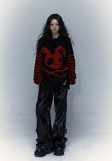 Litlookz Studio Grunge Tasseled Hooded Sweater, view 5