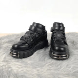 Litlookz Studio Grunge Velcro Strap Platform Boots, view 4