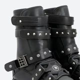 Litlookz Studio Grunge Velcro Straps Chunky Platform Boots, view 4