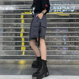 Litlookz Studio Grunge Wide Leg Cargo Shorts, view 2