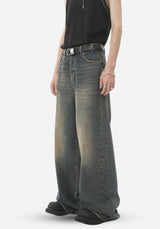 Litlookz Studio Grunge Wide Leg Denim Jeans, view 2