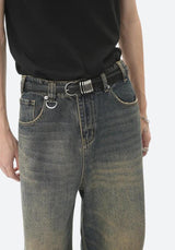 Litlookz Studio Grunge Wide Leg Denim Jeans, view 4