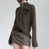 Litlookz Studio Grunge Zip-Up Cardigan Jacket, view 3
