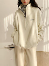 Litlookz Studio Half Zipper Fleece Sweatshirt, view 2