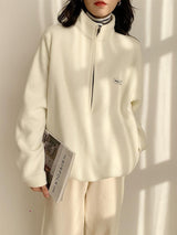 Litlookz Studio Half Zipper Fleece Sweatshirt, view 3