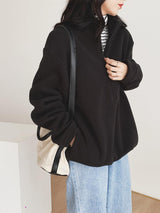 Litlookz Studio Half Zipper Fleece Sweatshirt, view 6