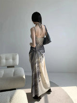 Litlookz Studio Halter Neck Maxi Dress, view 2