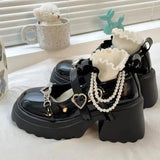 Litlookz Studio Heart Accessory Chunky Platform Mary Jane Shoes, view 2