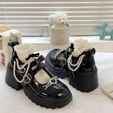 Litlookz Studio Heart Accessory Chunky Platform Mary Jane Shoes, view 3