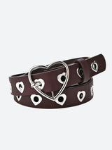 Litlookz Studio Heart Buckle Faux Leather Belt, view 2