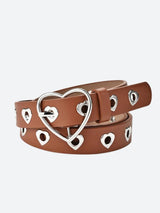 Litlookz Studio Heart Buckle Faux Leather Belt, view 3