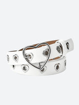 Litlookz Studio Heart Buckle Faux Leather Belt, view 4