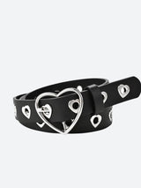 Litlookz Studio Heart Buckle Faux Leather Belt, view 5