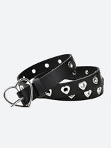 Litlookz Studio Heart Buckle Faux Leather Belt, view 6