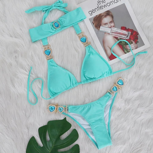 Litlookz Studio Heart Chain Bikini Set
